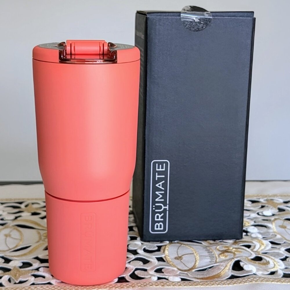 NWT LIMITED EDITION BruMate NAV 25oz Tumbler, PAPAYA - Picture 2 of 6
